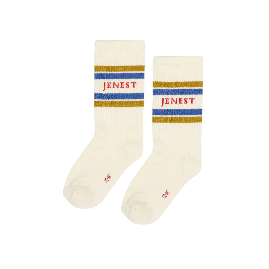 Jenest Sport Socks Off White Blue Gold - Jenest