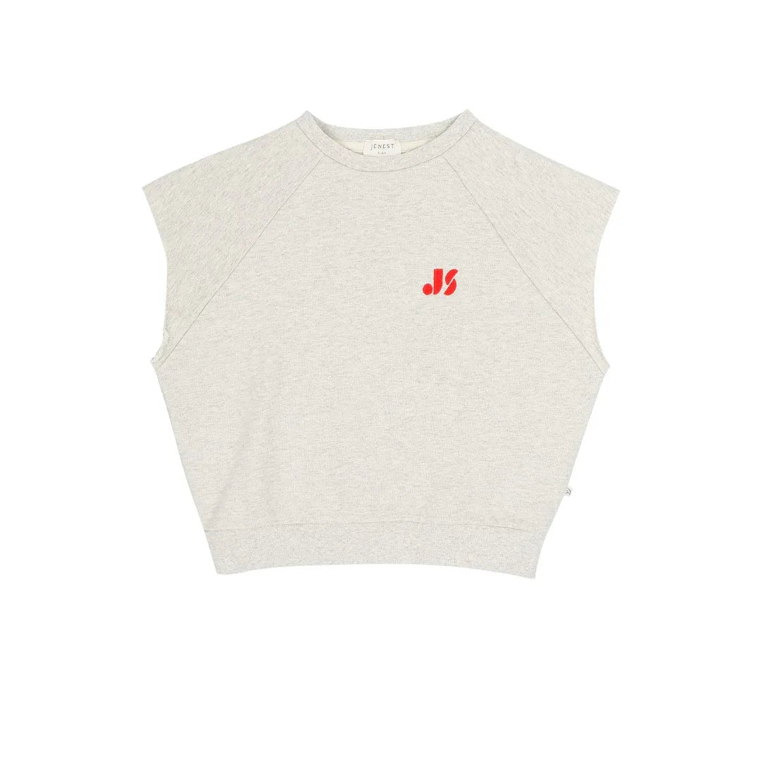 Joey Sleeveless Sweater Grey Melange - Jenest