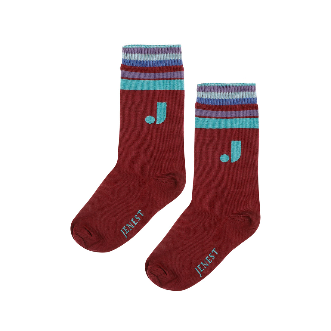 J Socks Cherry Bordeaux