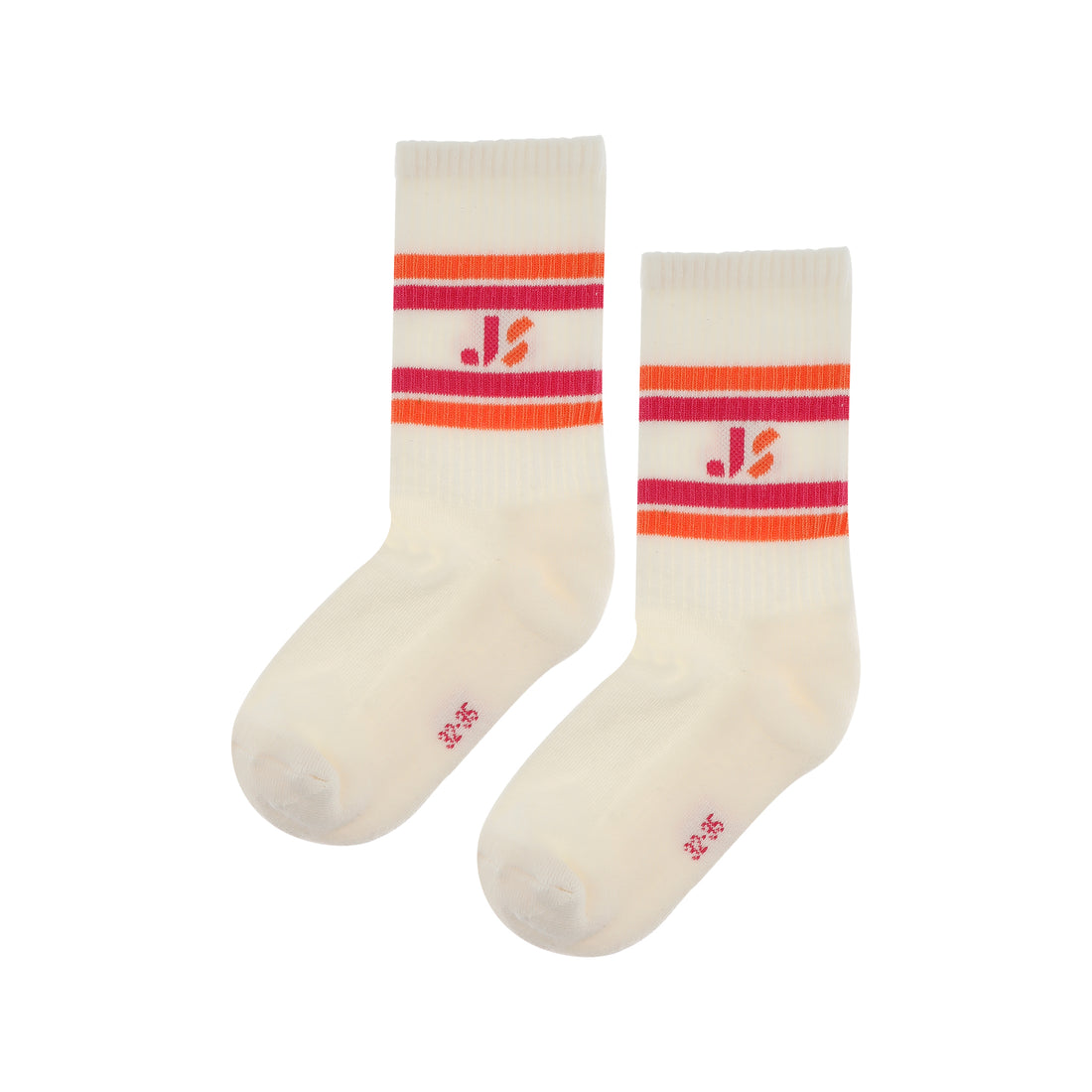 JS Sport Socks Off White Pink Orange