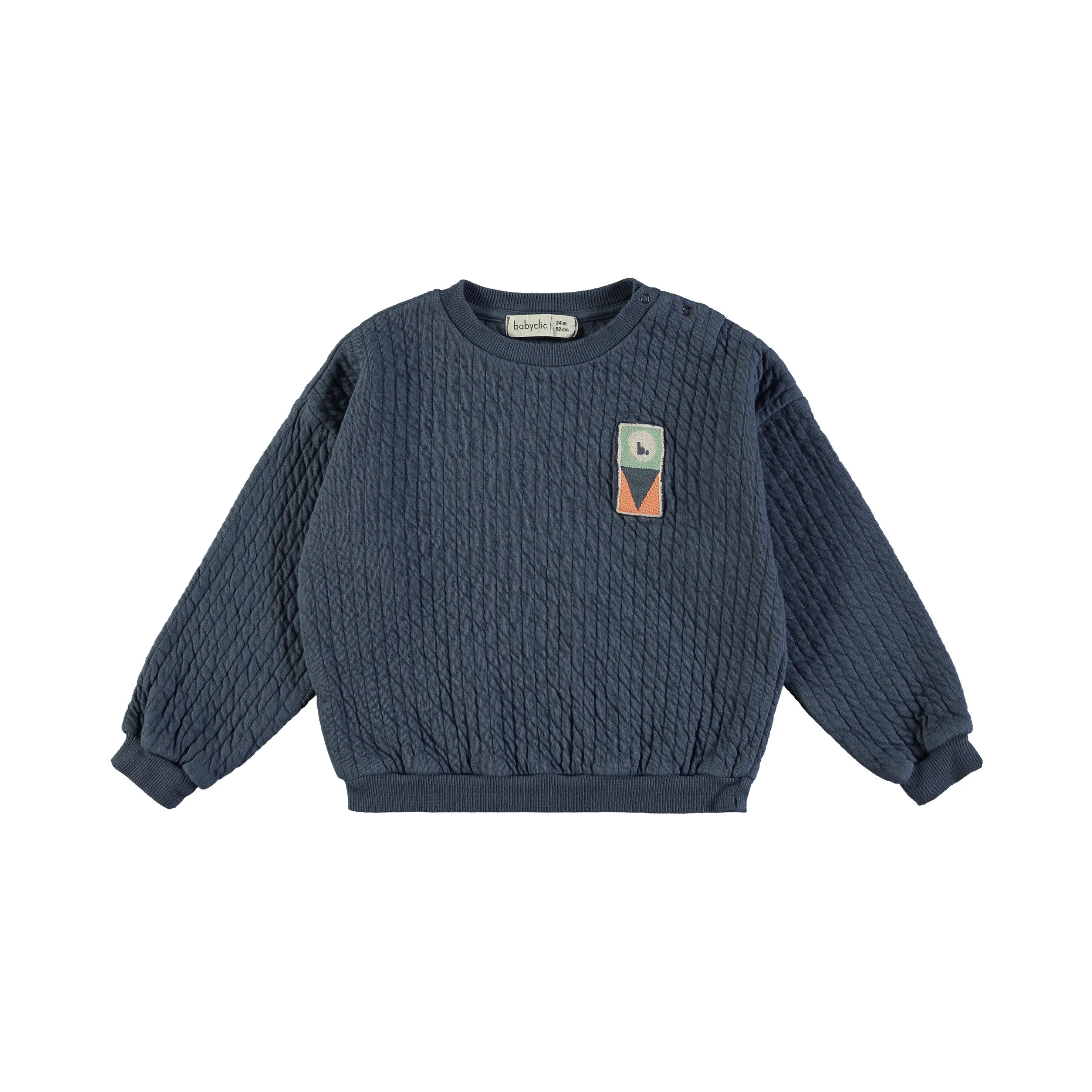 Sweatshirt Quilted Night Blue - Babyclic
