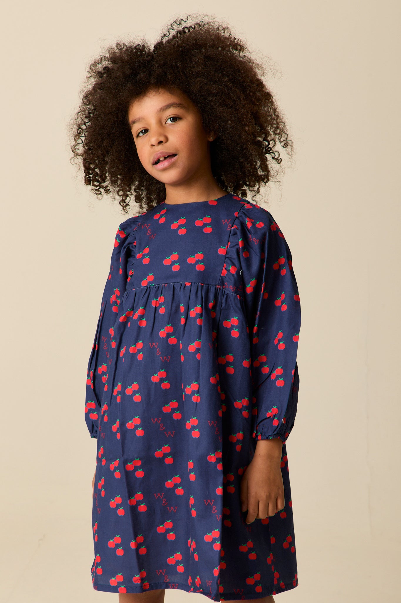 Harriet Dress Navy Apple