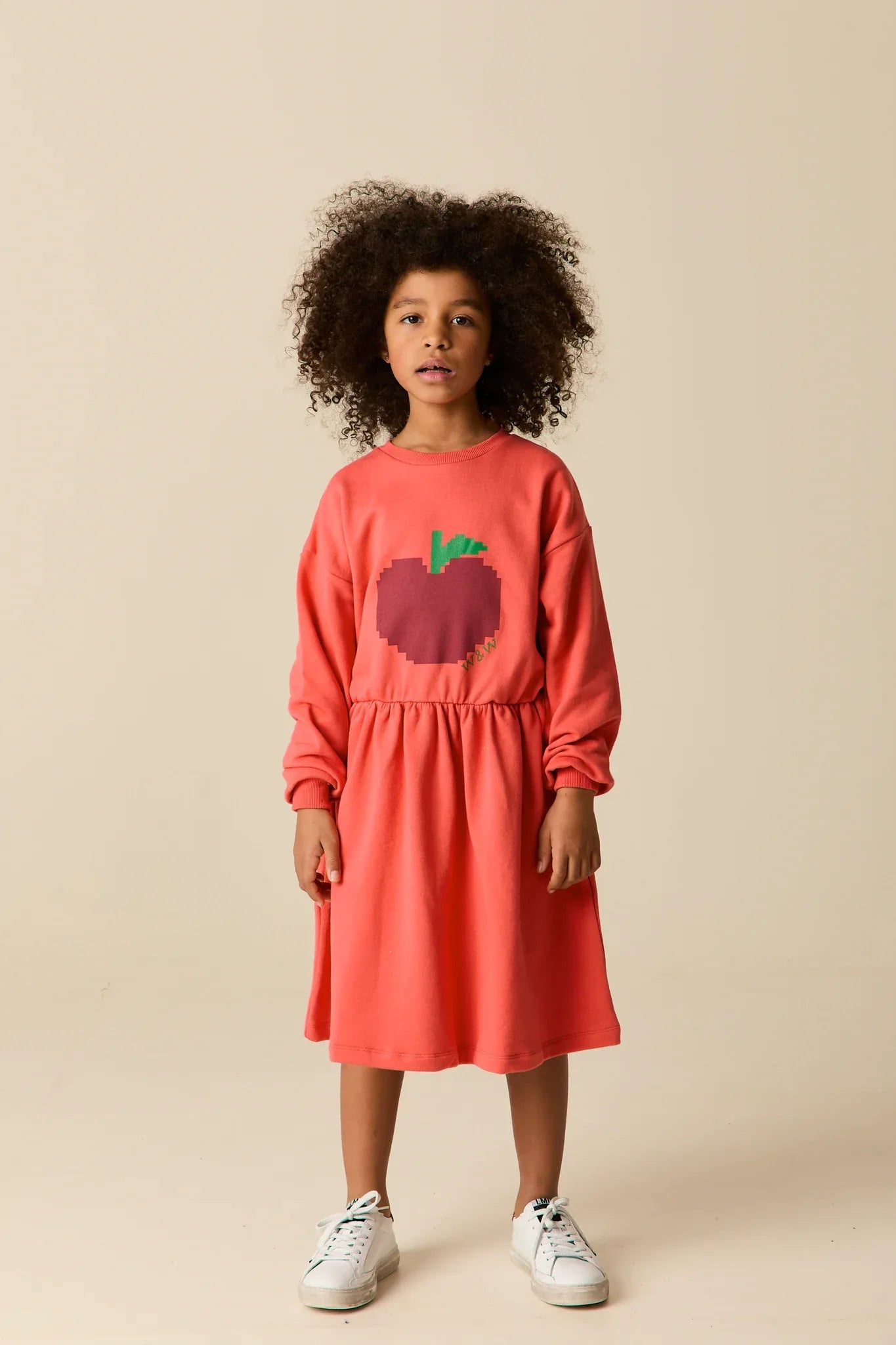 Big Apple Sweat Dress Rhubarb - Wander & Wonder