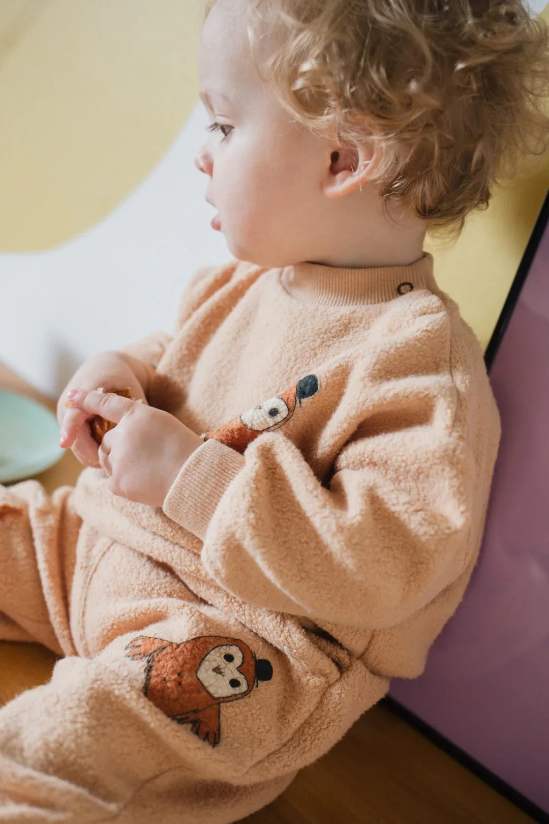 Baby Teddy Jogger Owl Ivory - Lötiekids