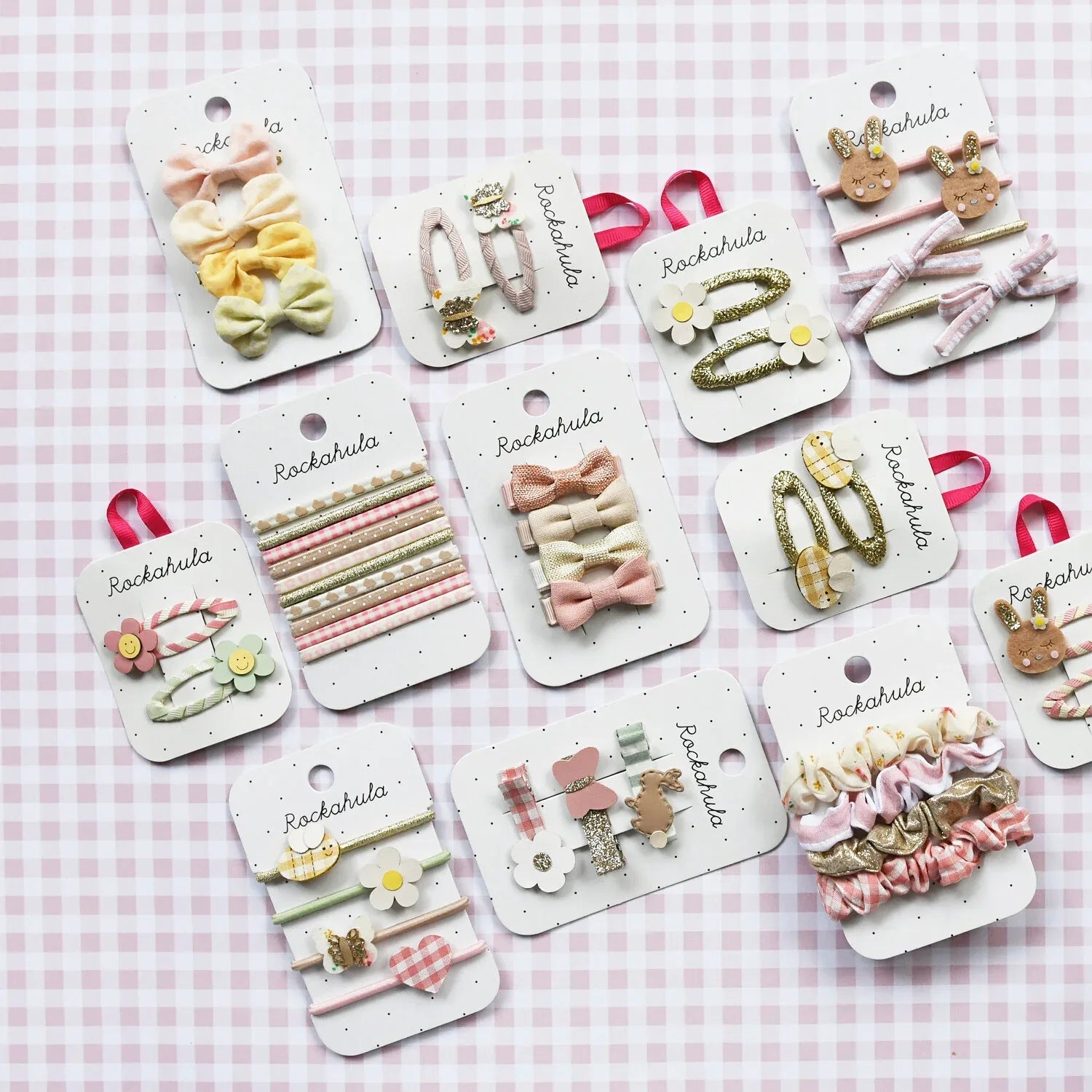 Linen Mini Bow Clips - Rockahula