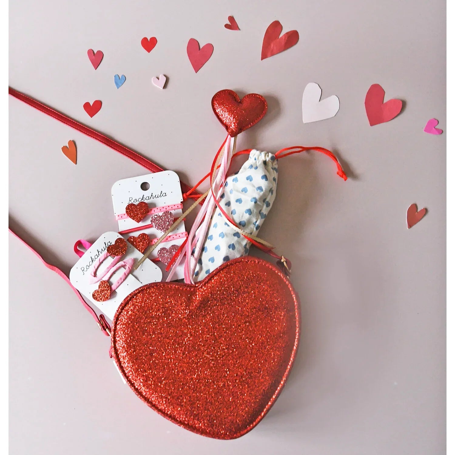 Love Heart Glitter Bag - Rockahula