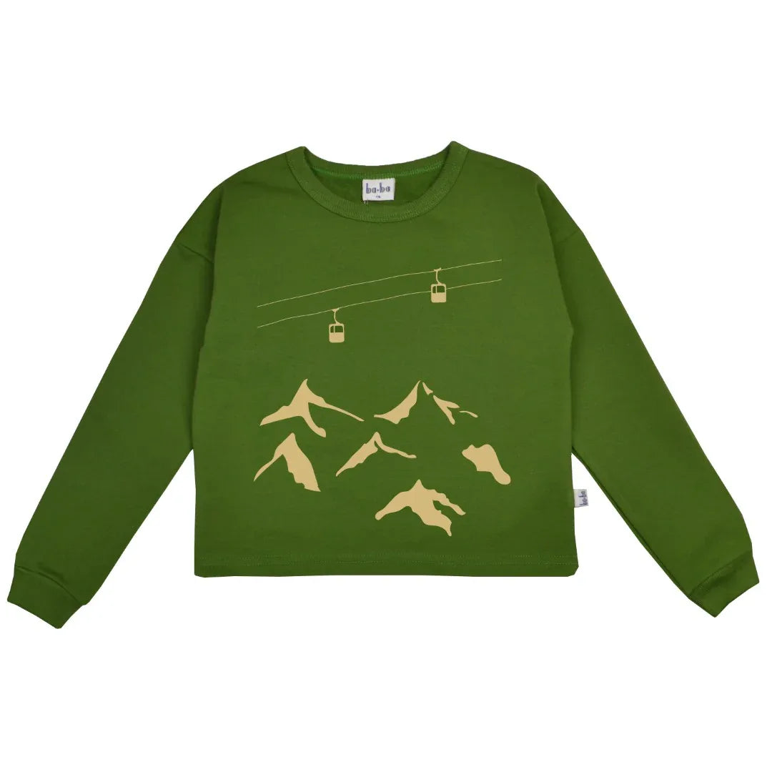 Mountain Longsleeve Giel Green - Baba Kidswear