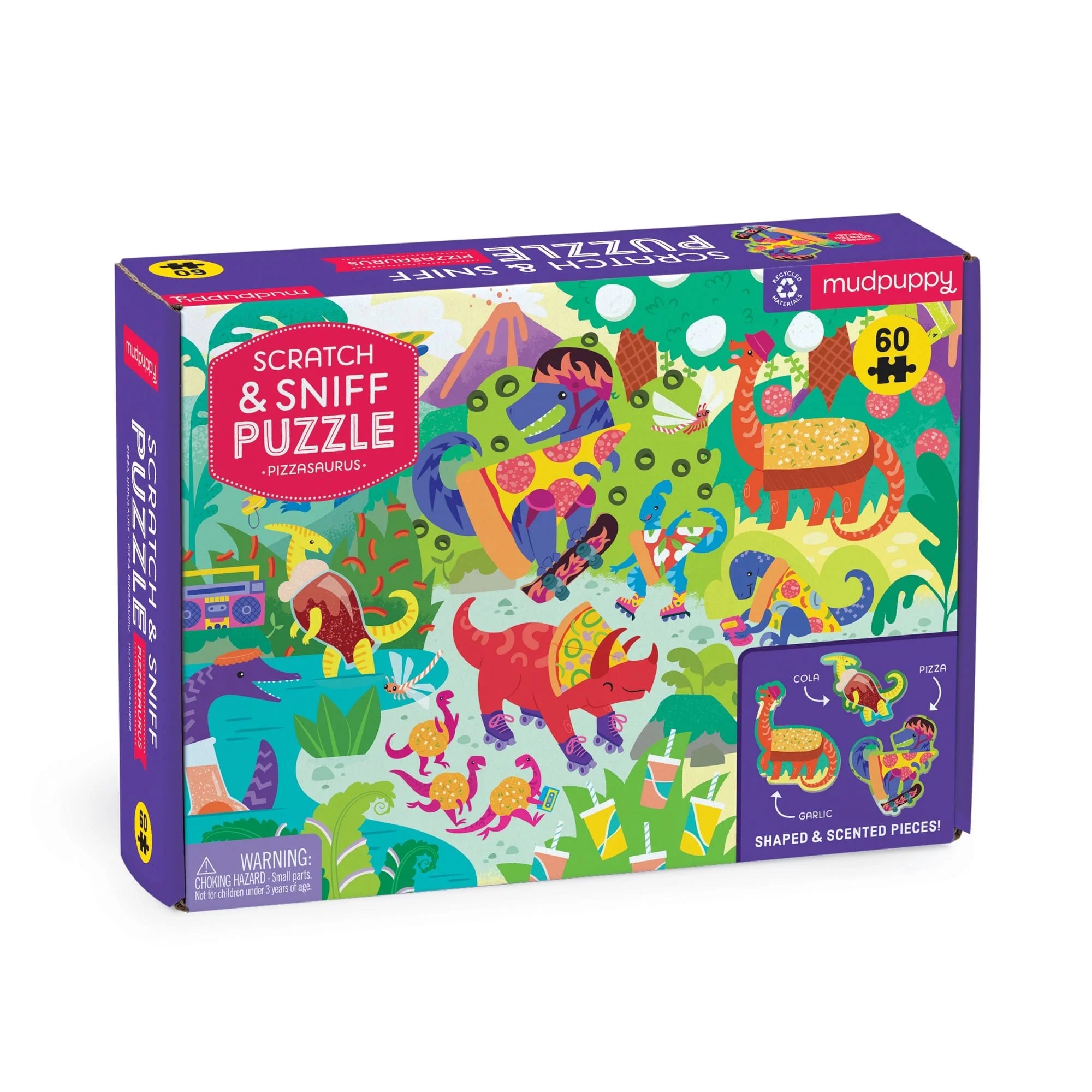 Scratch & Sniff Puzzle Pizzasaurus 60pcs