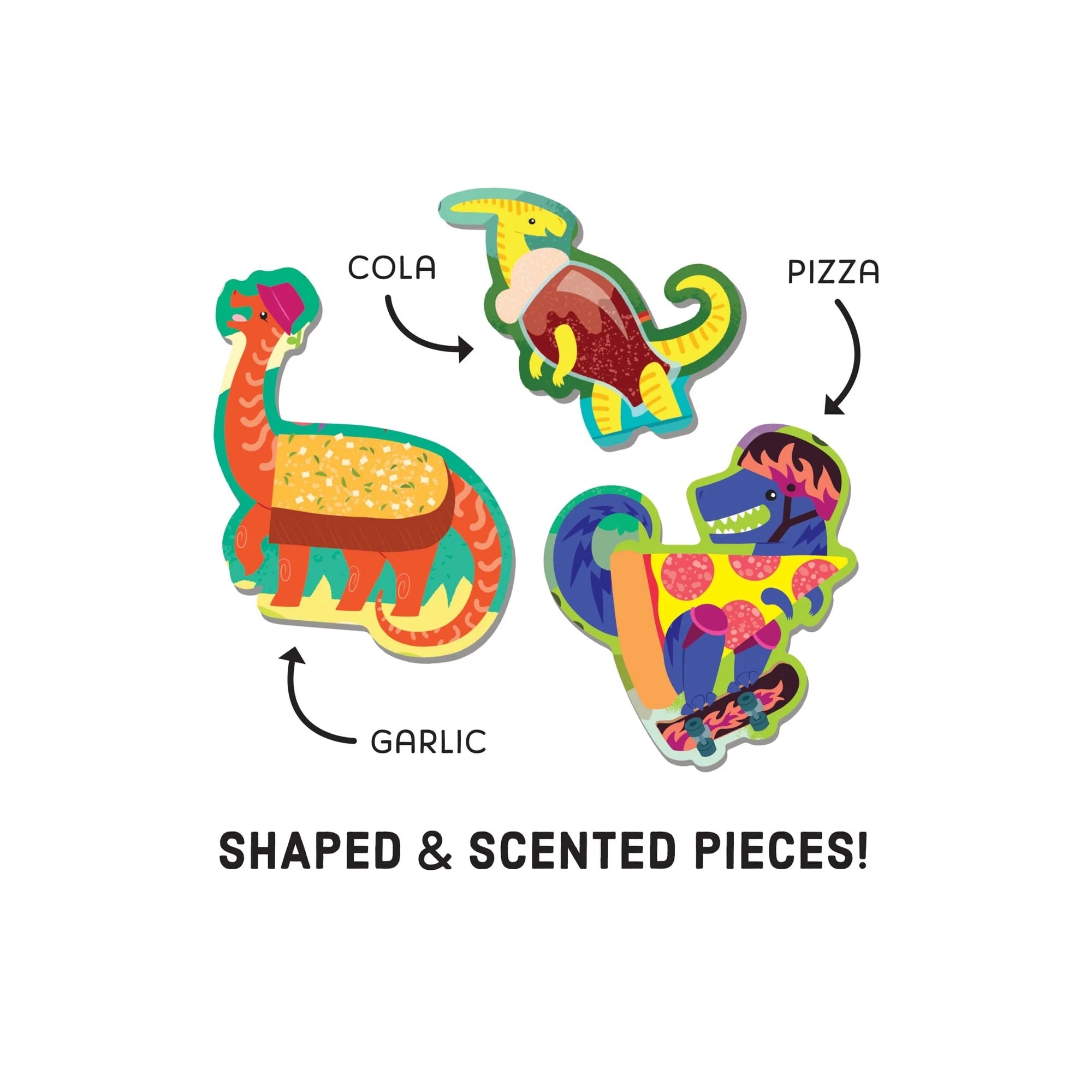 Scratch & Sniff Puzzle Pizzasaurus 60pcs