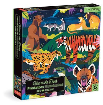 Glow In The Dark Predators Illuminated Puzzle 500pcs - Mudpuppy