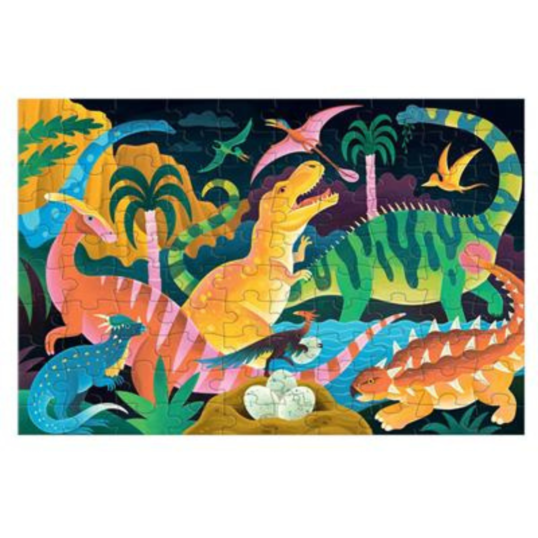 Glow In The Dark Dinosaurs Puzzle 100pcs