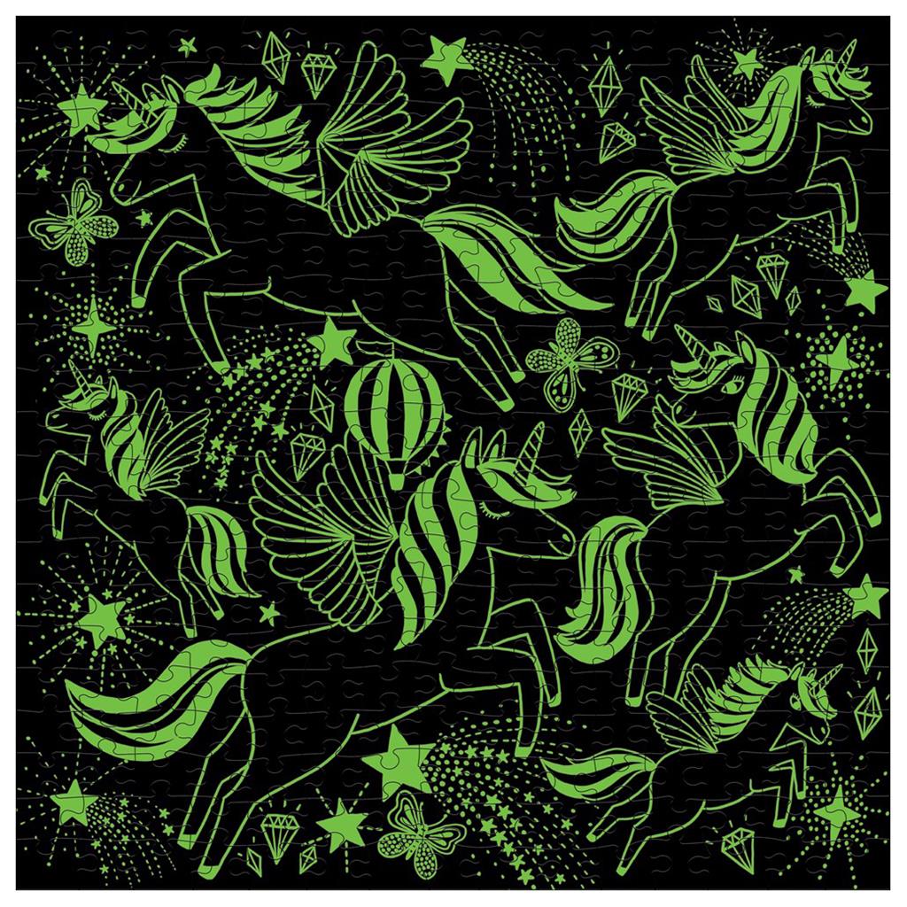 Glow In The Dark Unicorns Illuminated Puzzle 300pcs