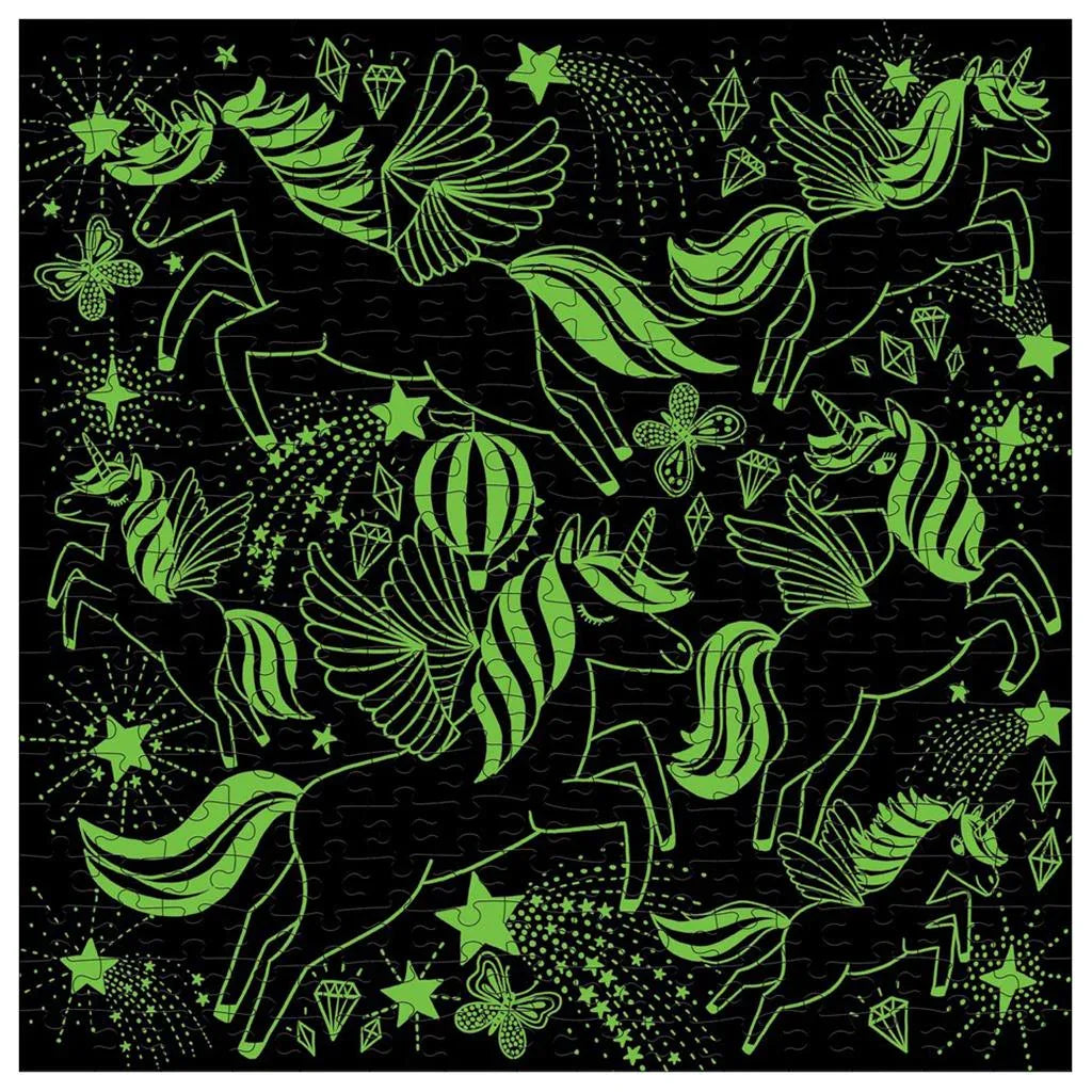 Glow In The Dark Unicorns Illuminated Puzzle 300pcs - Mudpuppy