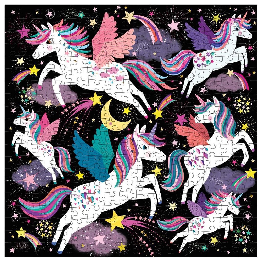 Glow In The Dark Unicorns Illuminated Puzzle 300pcs - Mudpuppy