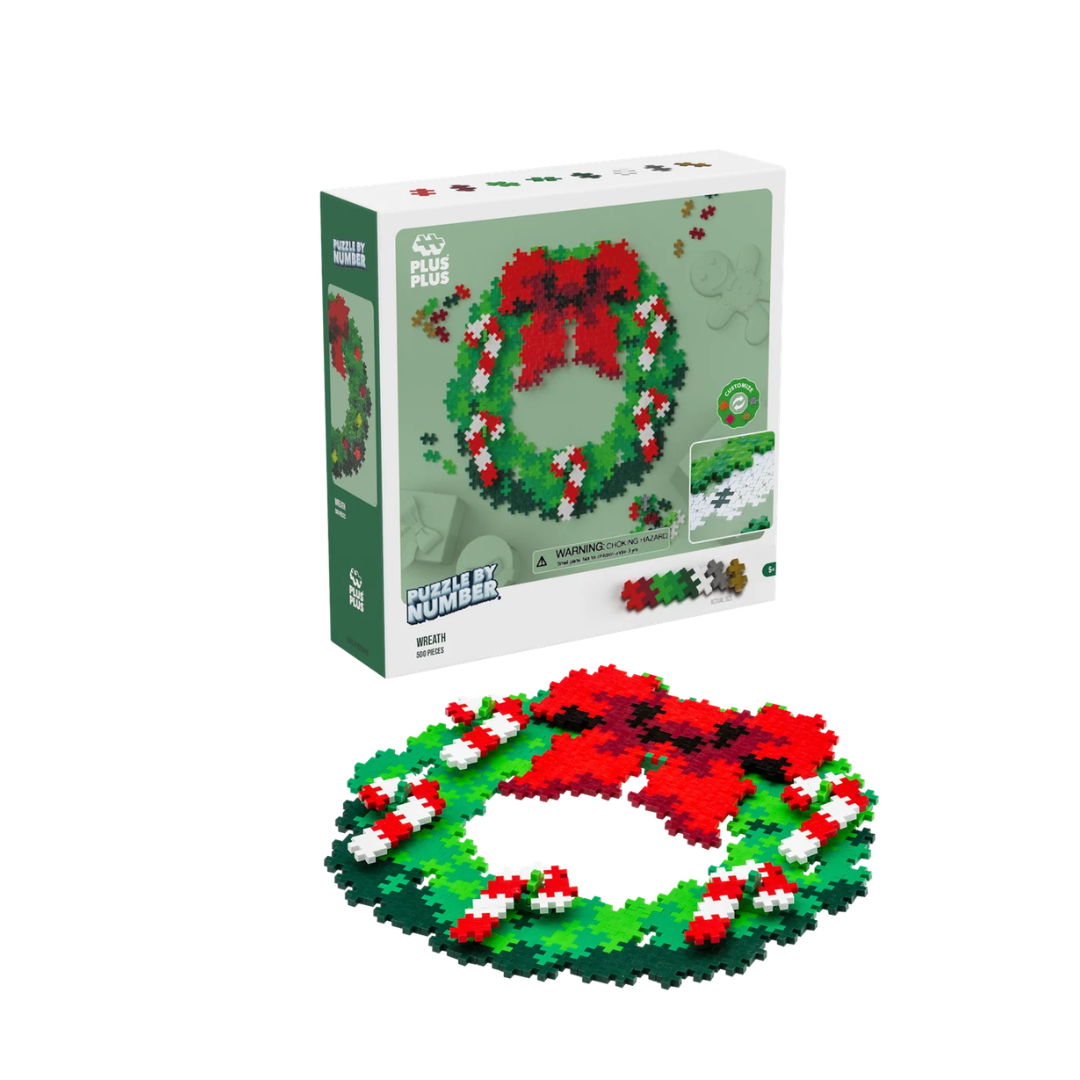 Puzzle By Number Christmas Wreath - 500pcs
