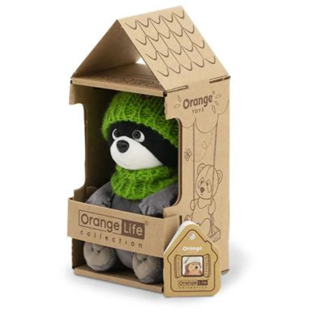 Wasbeer Met Groene Muts Denny S - Orange Toys