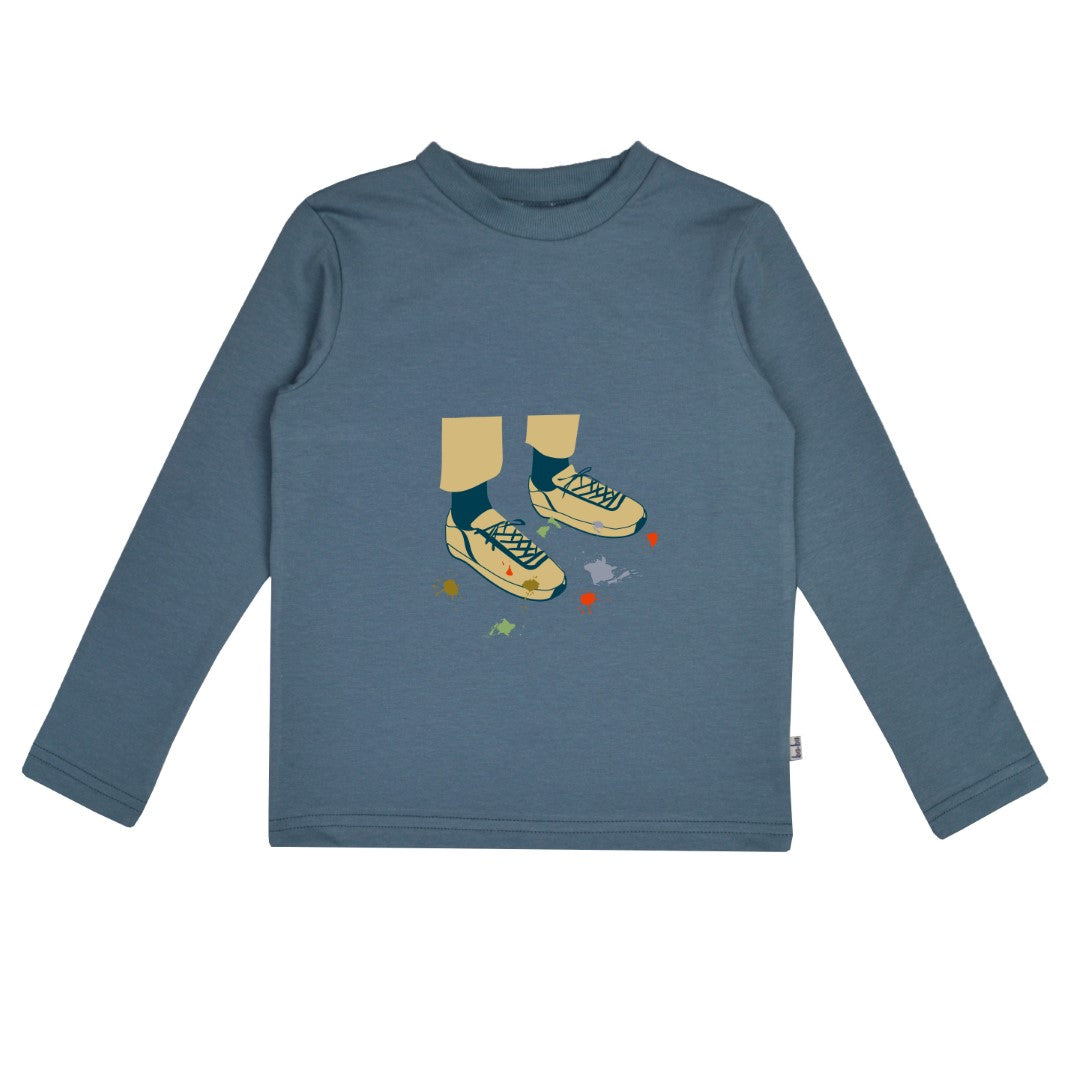 Painting Shoe Longsleeve Blue Stone