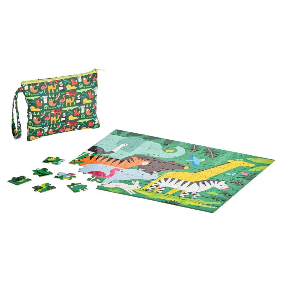 Tweezijdige Puzzel On The Go Dierenhuishouden 49pcs - Petit Collage