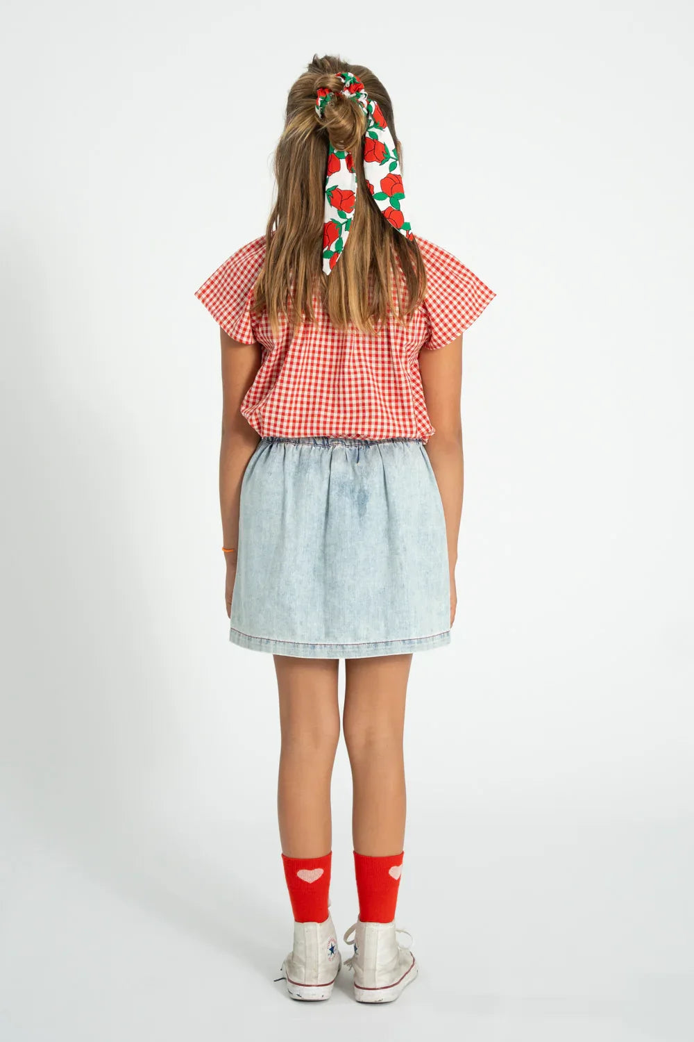 Socks Red With Ecru Heart - Piupiuchick