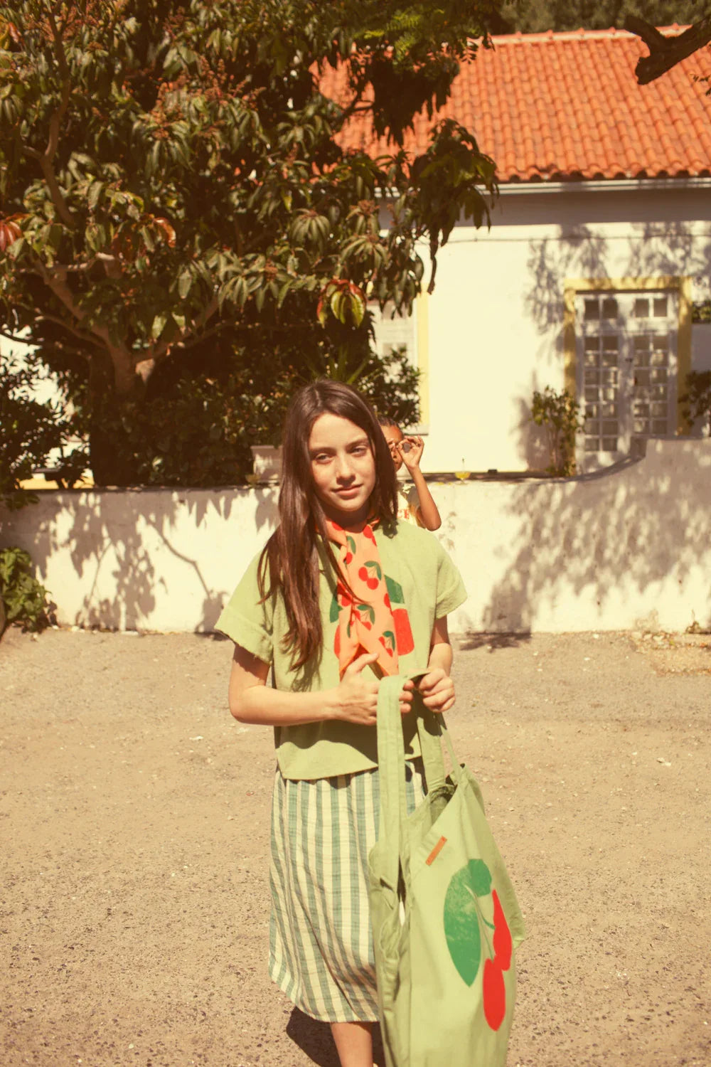 Long Skirt Light Yellow Checkered - Piupiuchick