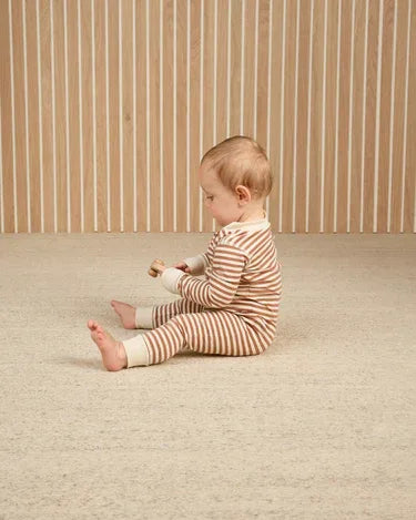 Zip Long Sleeve Sleeper Cinnamon - Quincy Mae