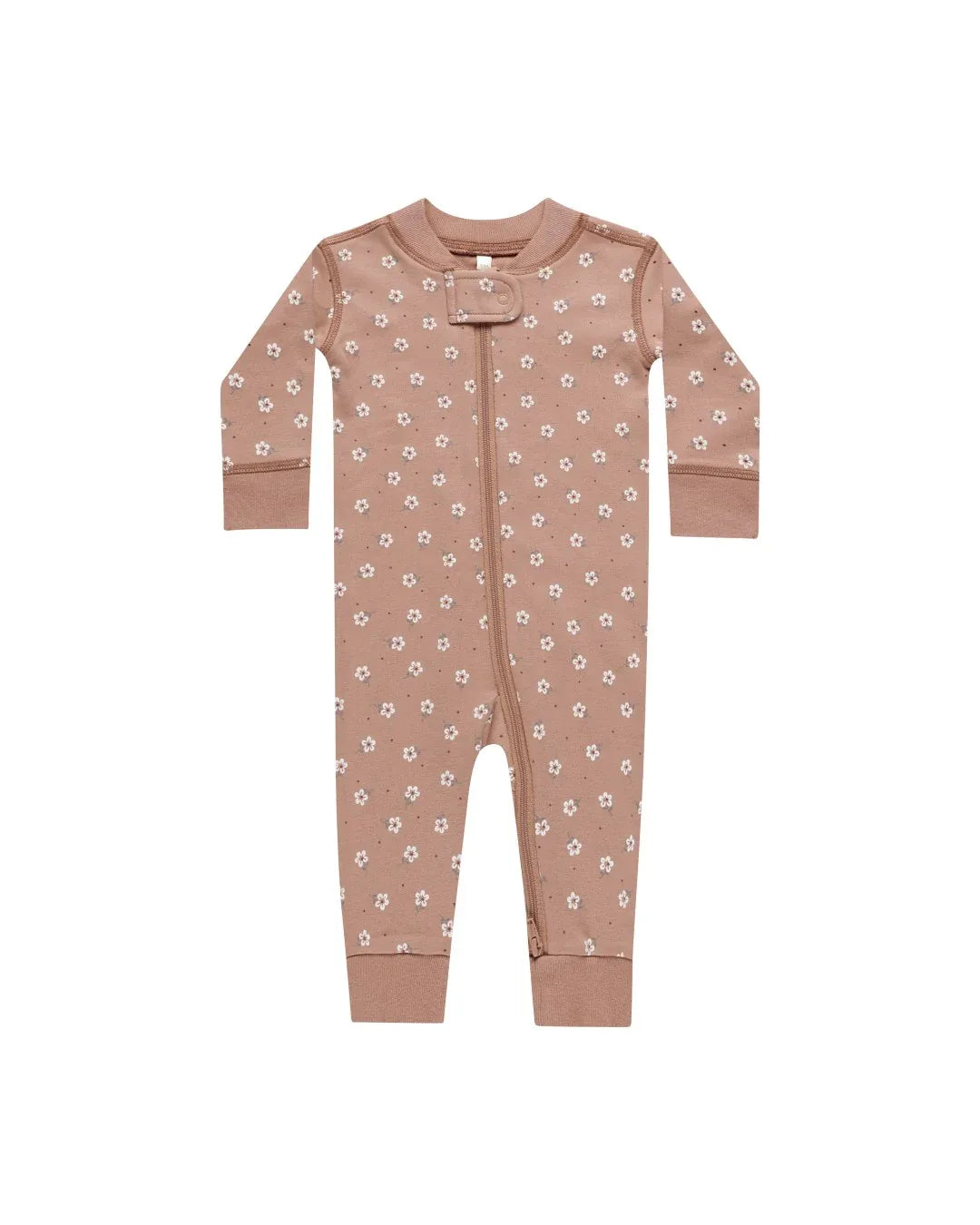 Zip Long Sleeve Sleeper Rose Ditsy - Quincy Mae