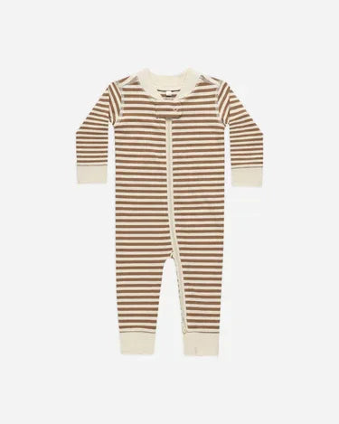 Zip Long Sleeve Sleeper Cinnamon - Quincy Mae