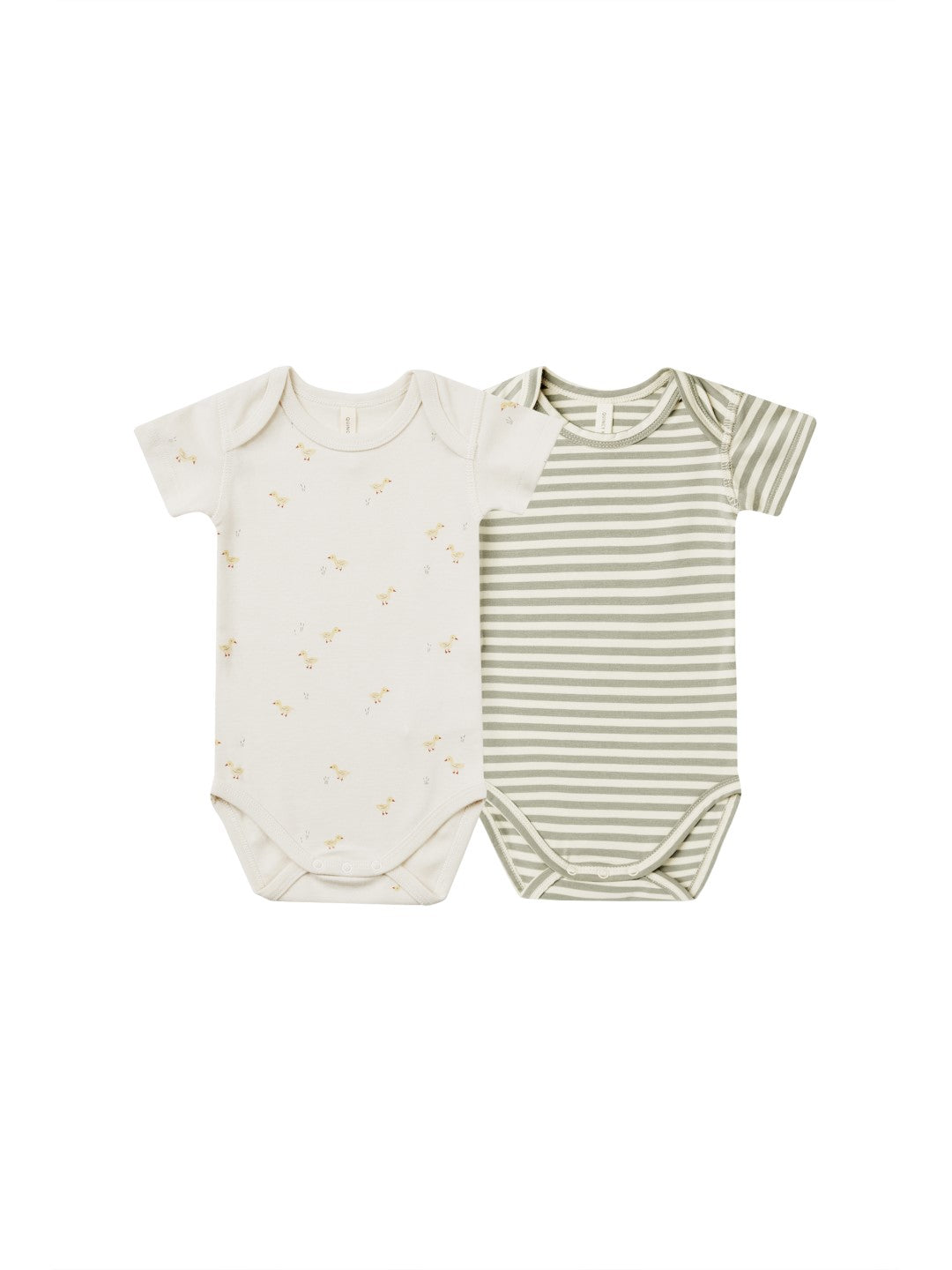 Short Sleeve Bodysuit Sage Stripe