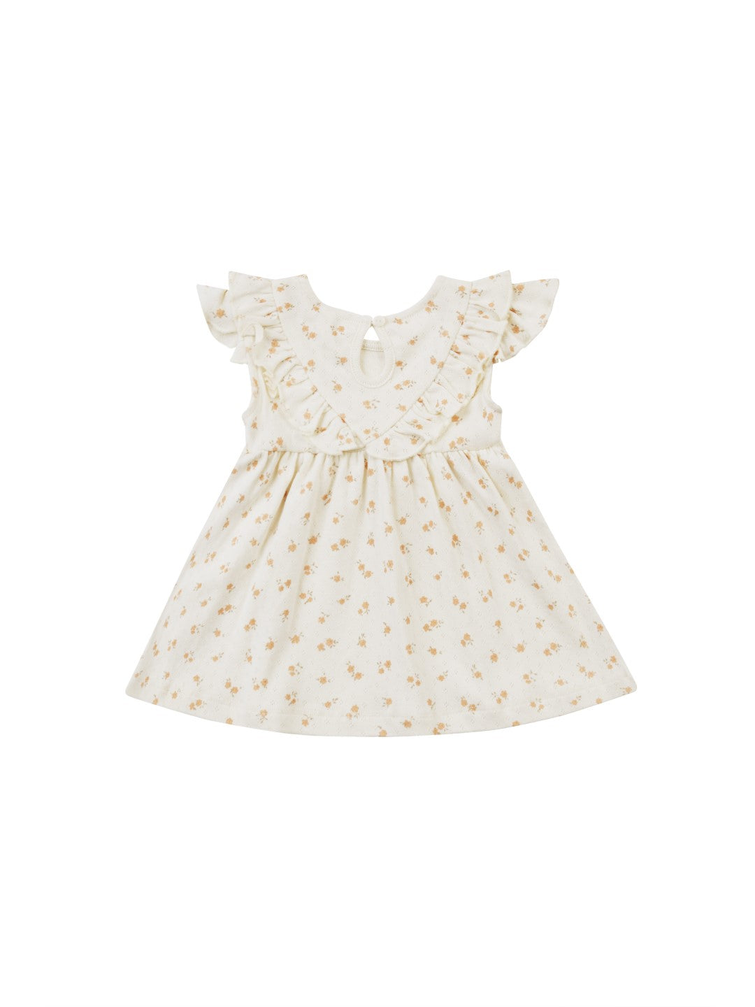Sleeveless Ruffle V Dress Ditsy Melon