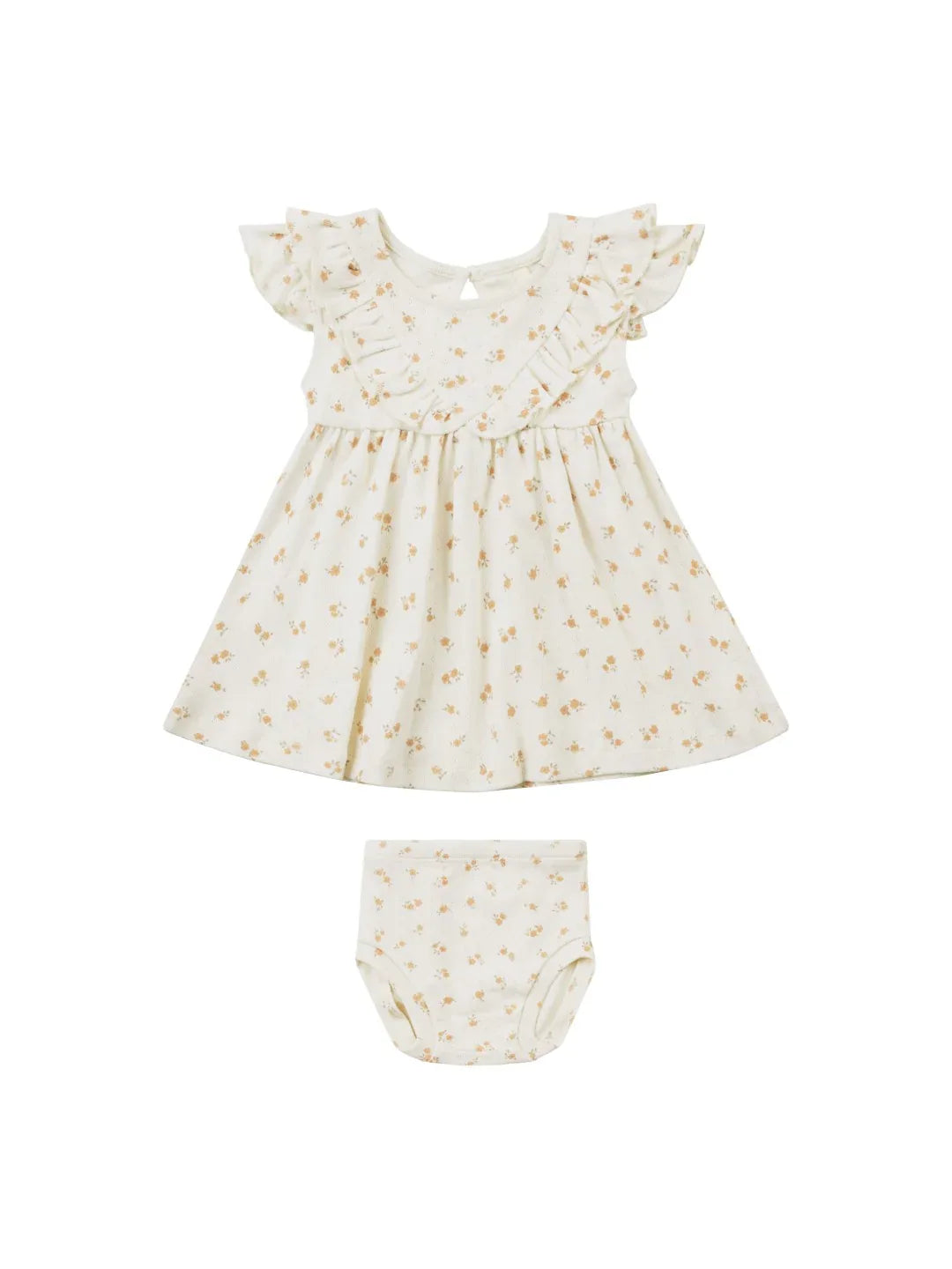 Sleeveless Ruffle V Dress Ditsy Melon - KDkes