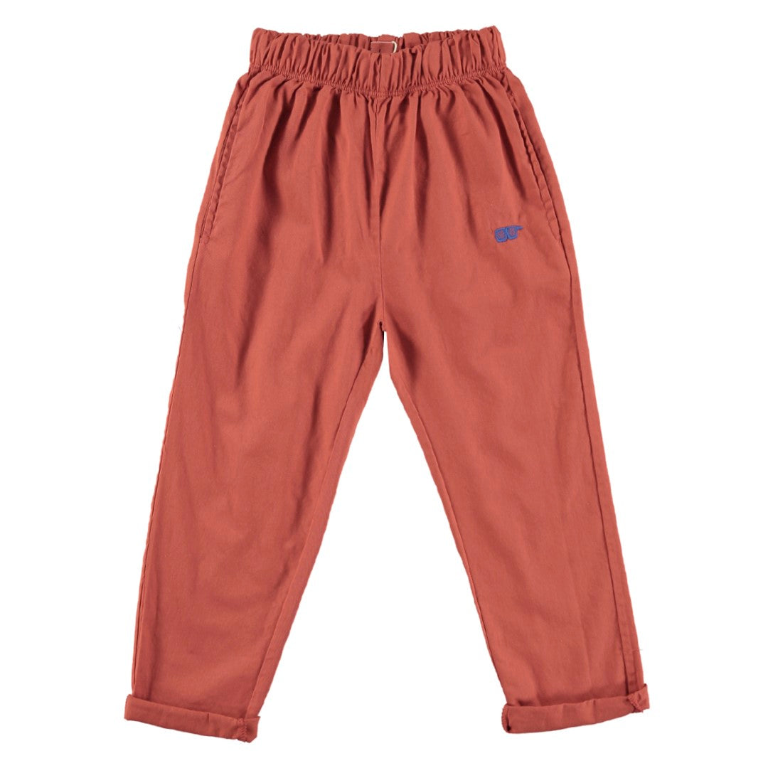 Woven Pants Glasses Red