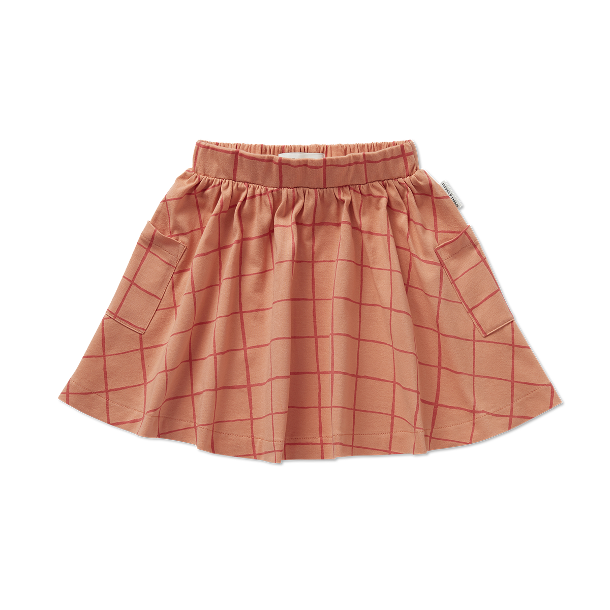 Skirt Pockets Check Print