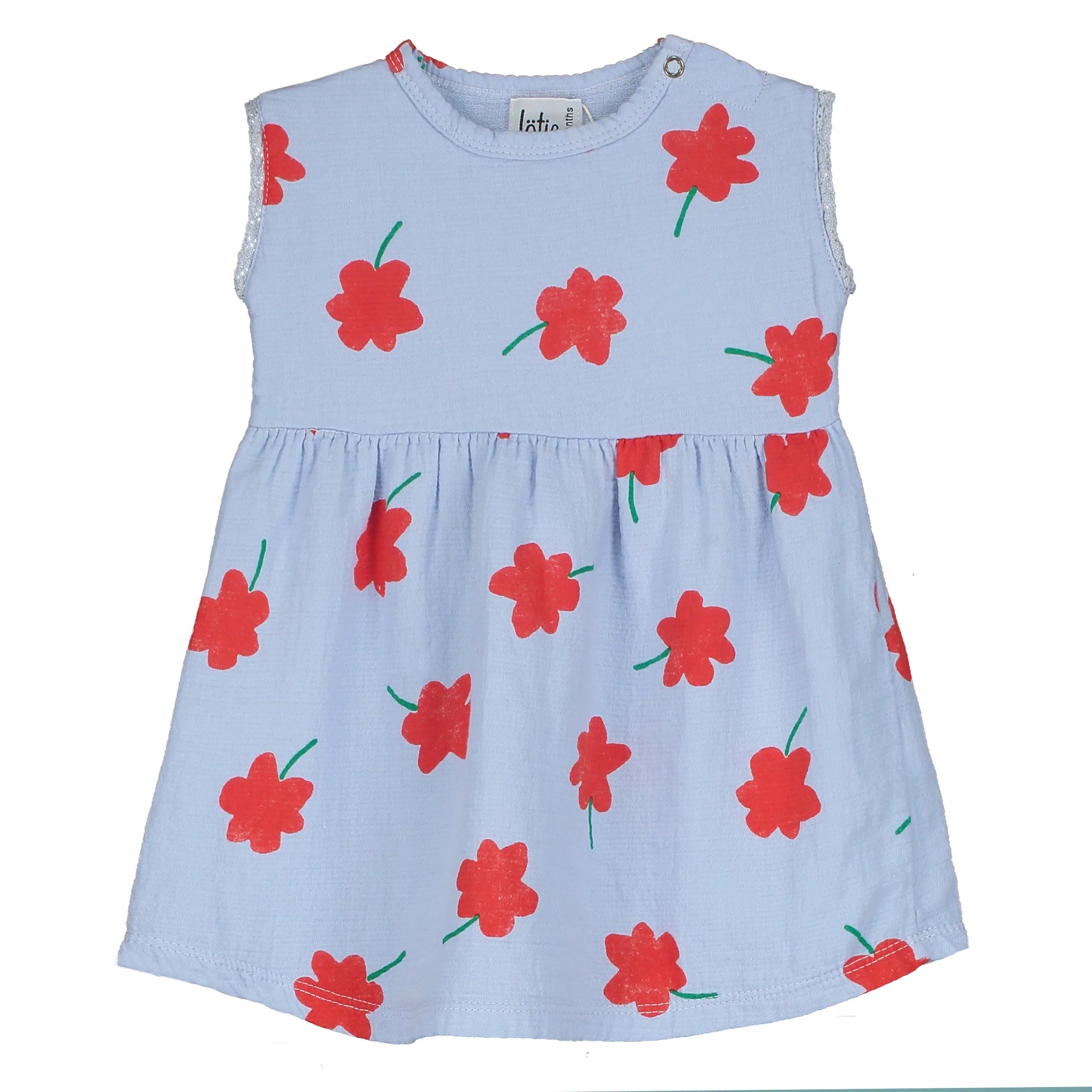 Baby Woven Dress Poppies All Over Lavender - Lötiekids