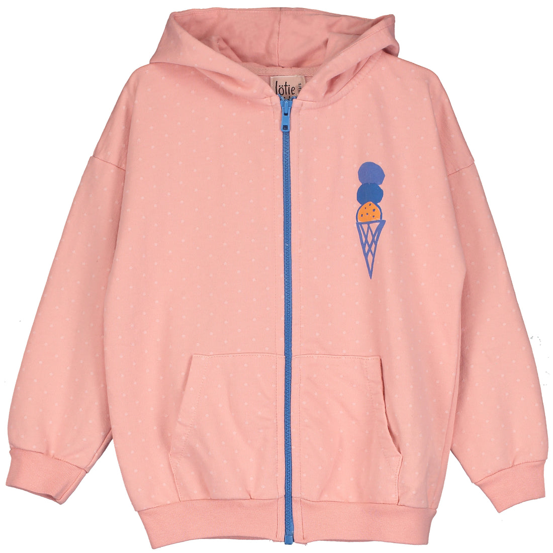 Hooded Sweatshirt Ice Cream Pale Pink