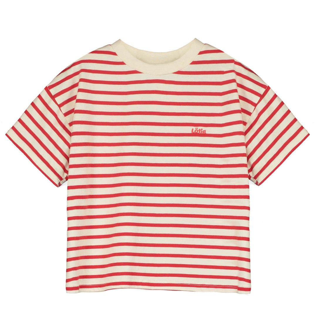 Wide Fit T-shirt Stripes Lotie Off White
