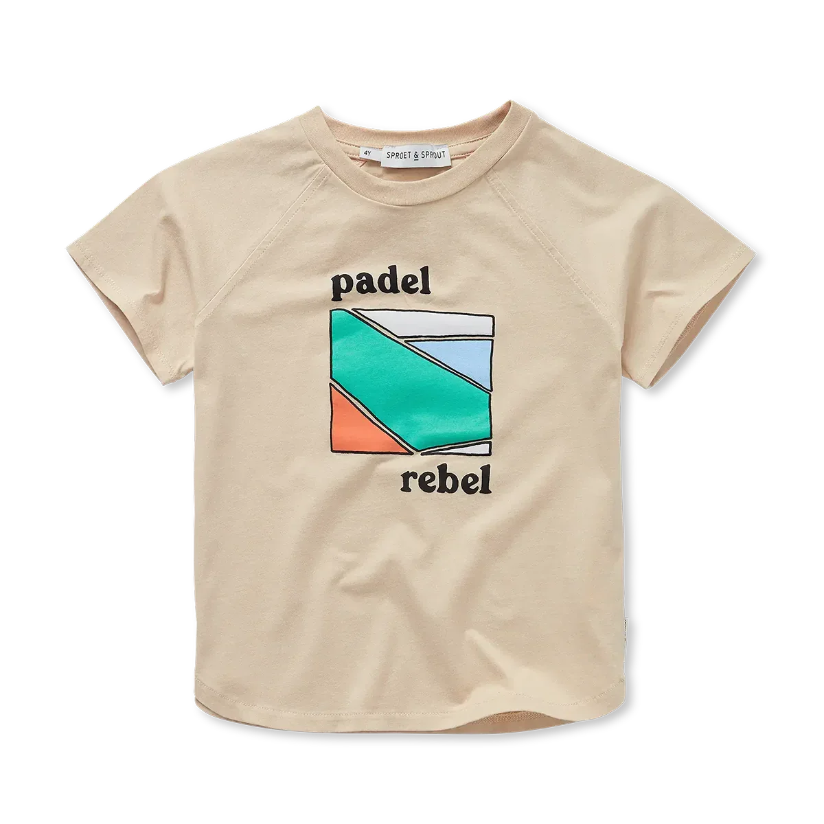 Raglan T-shirt Padel Rebel Sesame - Sproet & Sprout