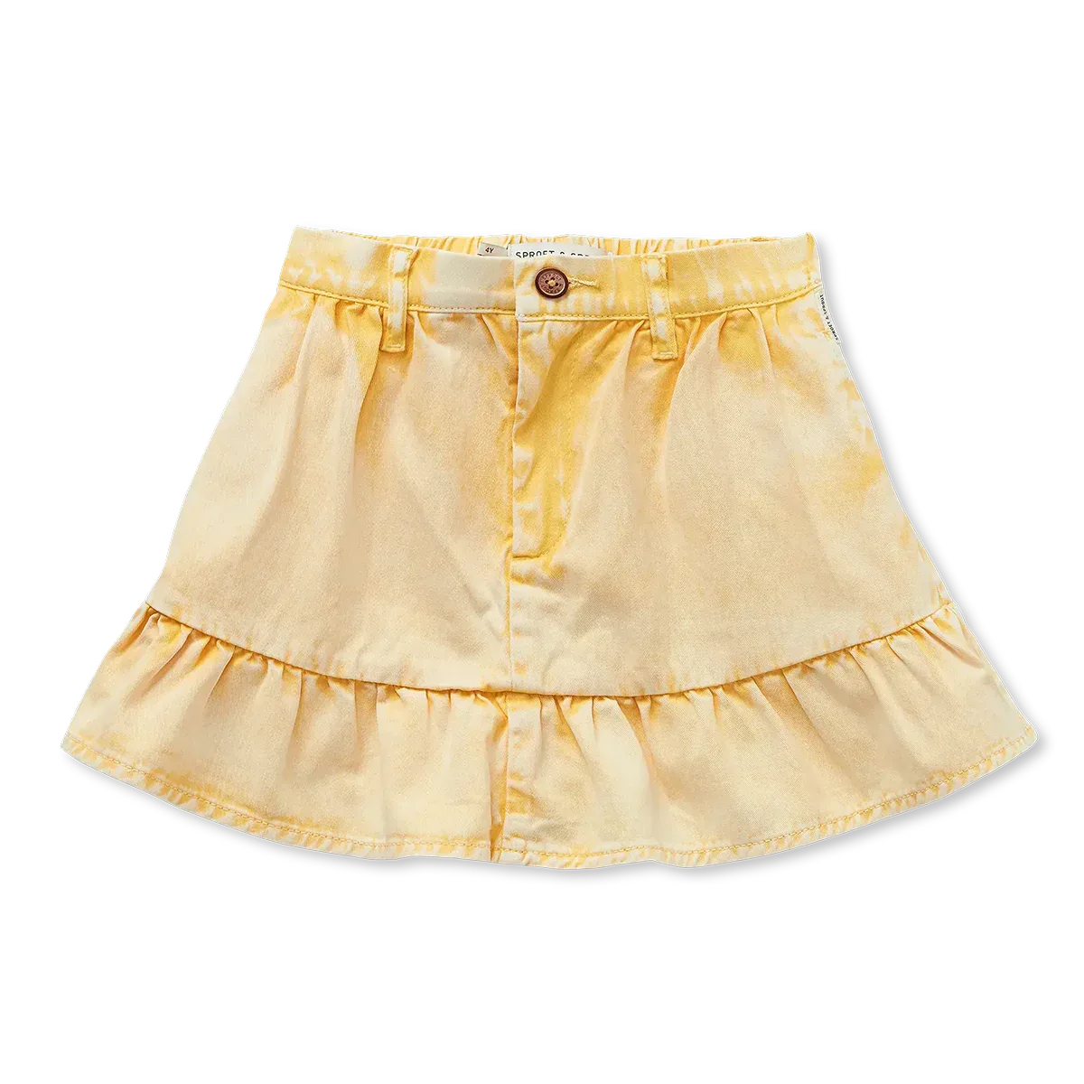 Denim Peplum Skirt Pastel Yellow - Sproet & Sprout