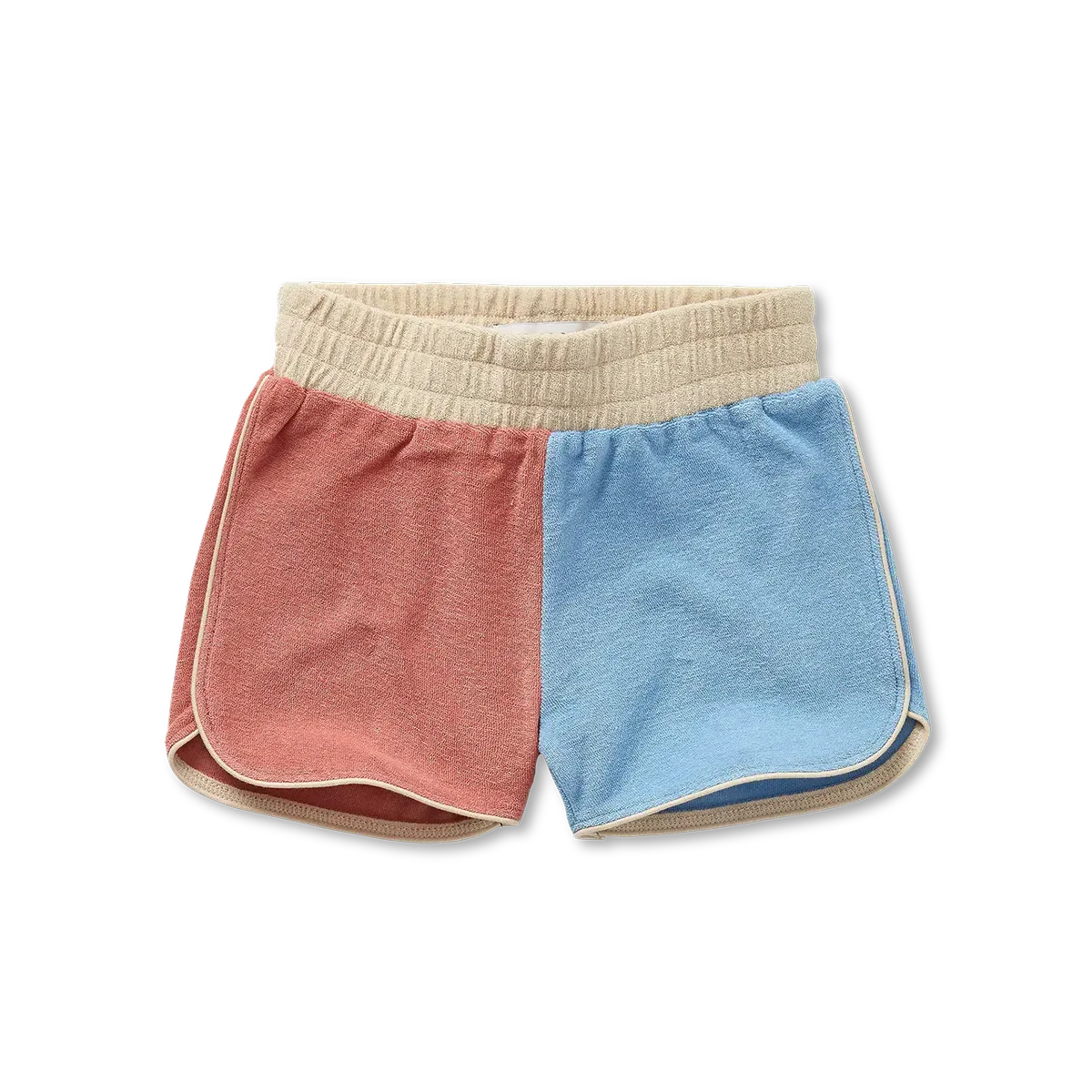 Terry Sport Shorts Colourblock Rose Dawn - Sproet & Sprout