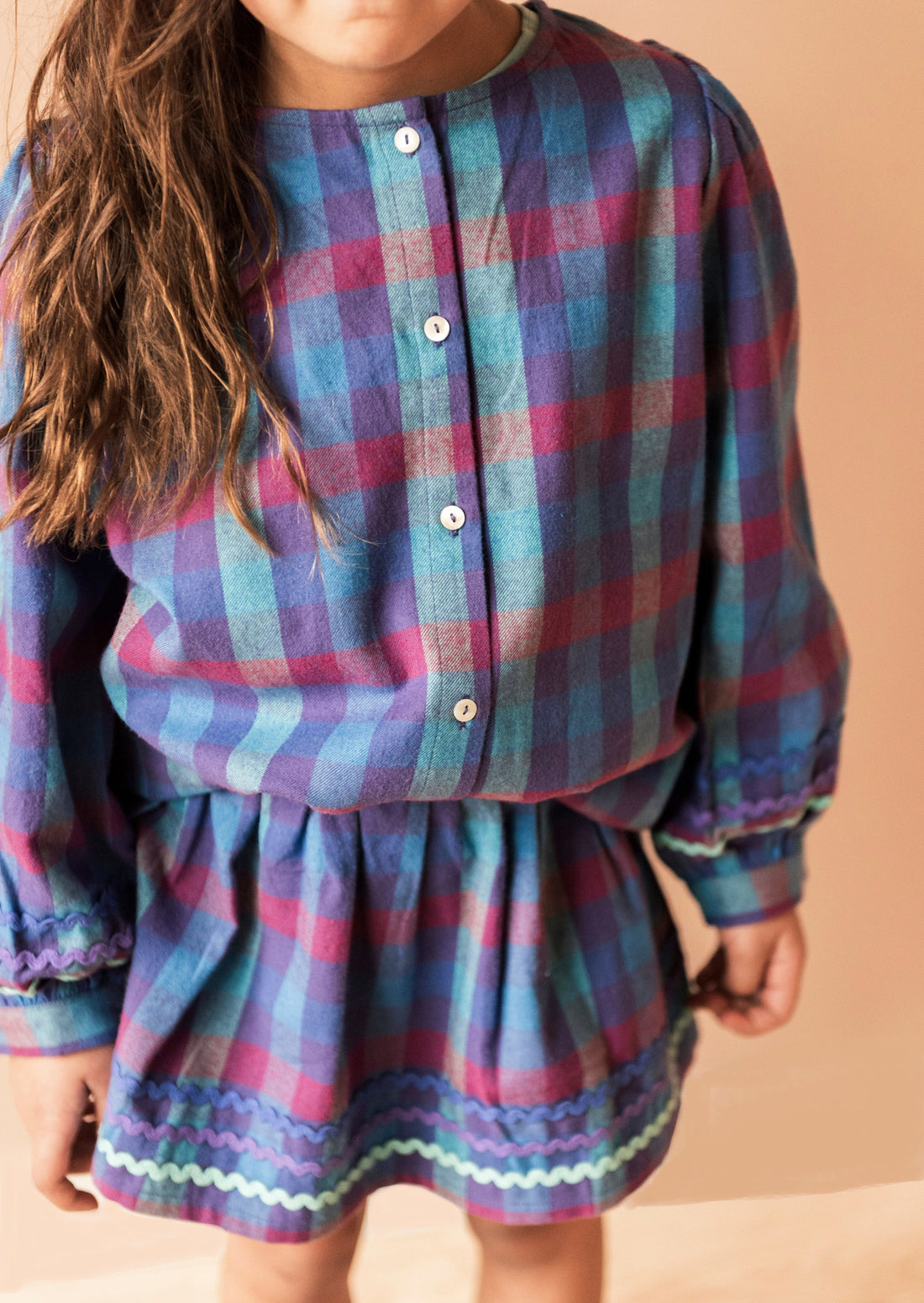 Sara Skirt Purple Multi Check