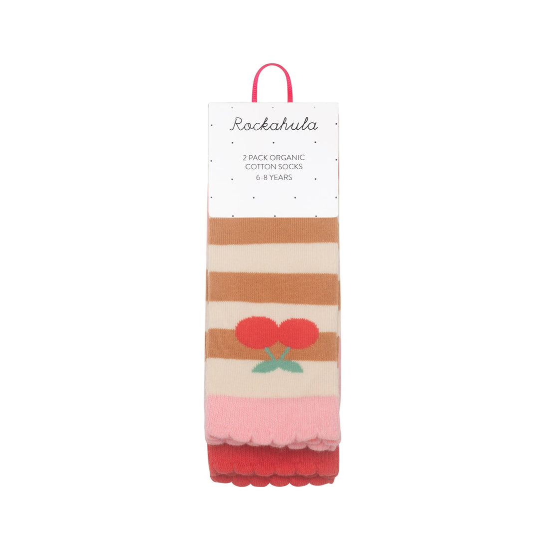 Rockahula | Stripy Cherry 2 Pack Socks