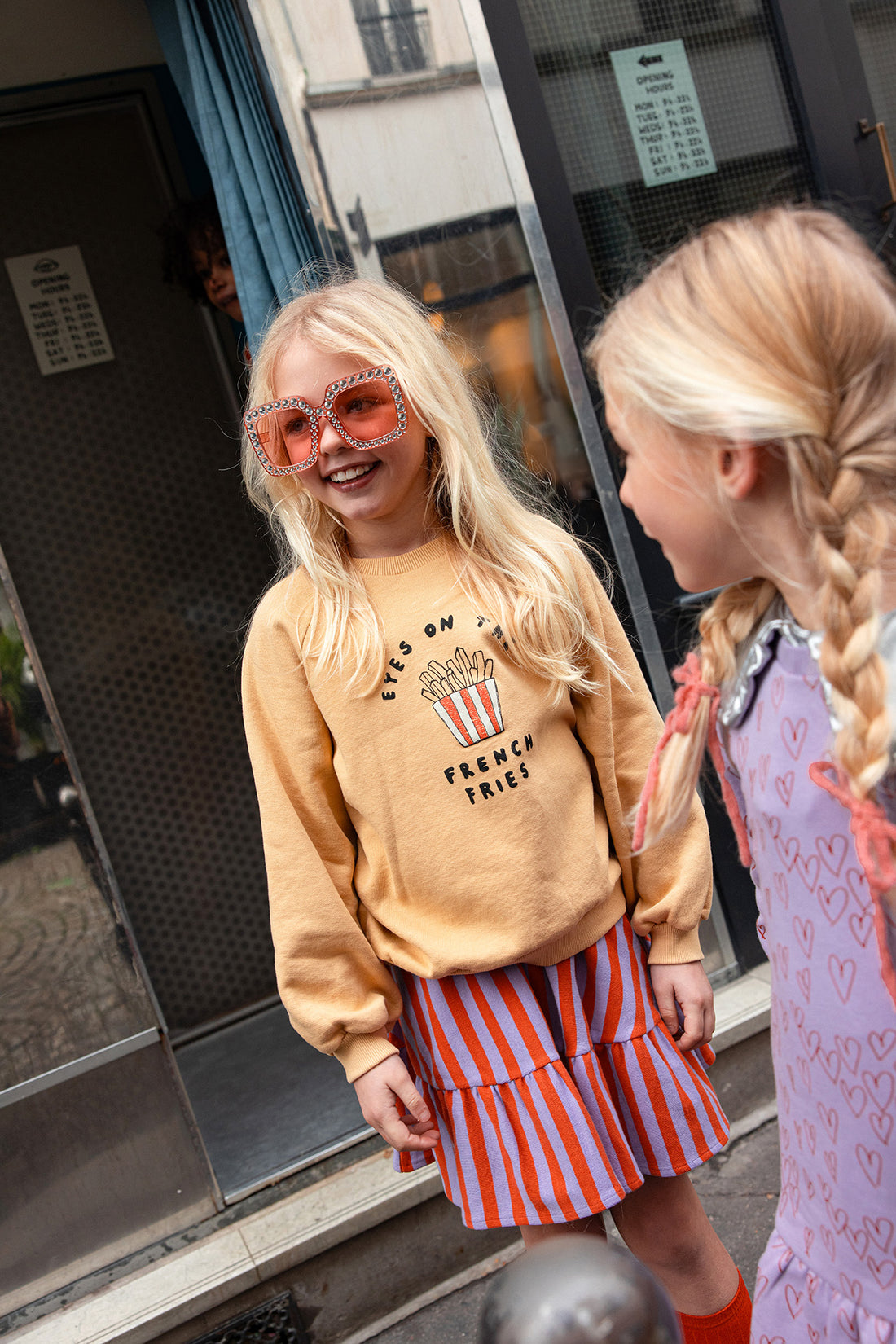 Smock Skirt Stripe Lavender