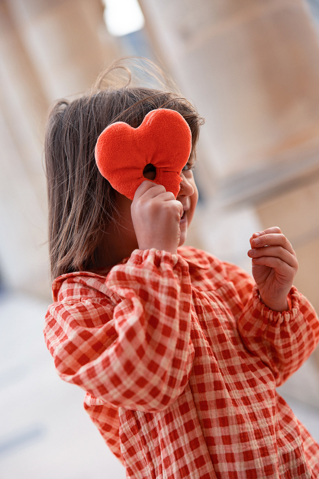 Girls Check Blouse Grenadine