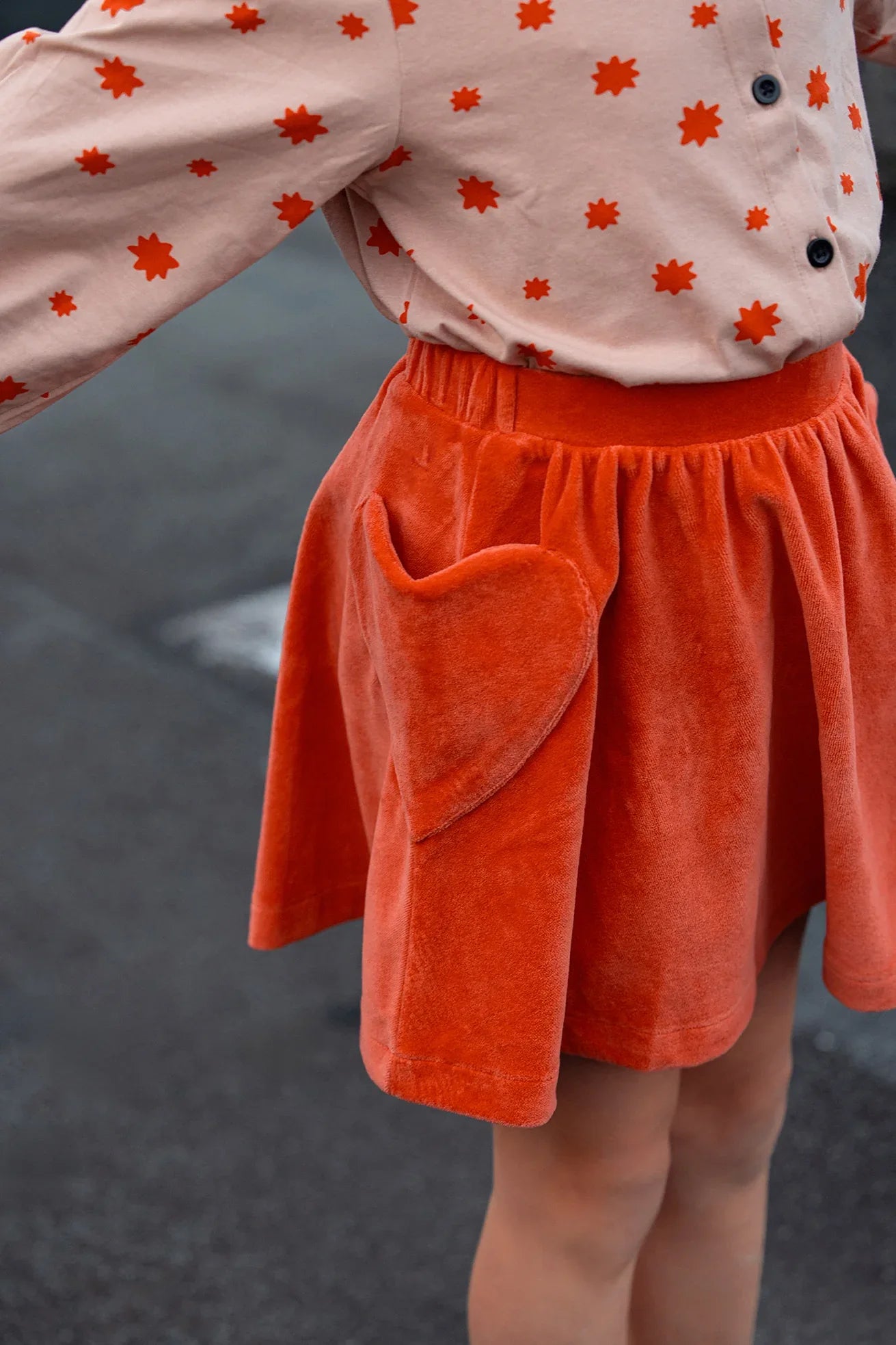 Skirt Heart Pockets Grenadine - Sproet & Sprout