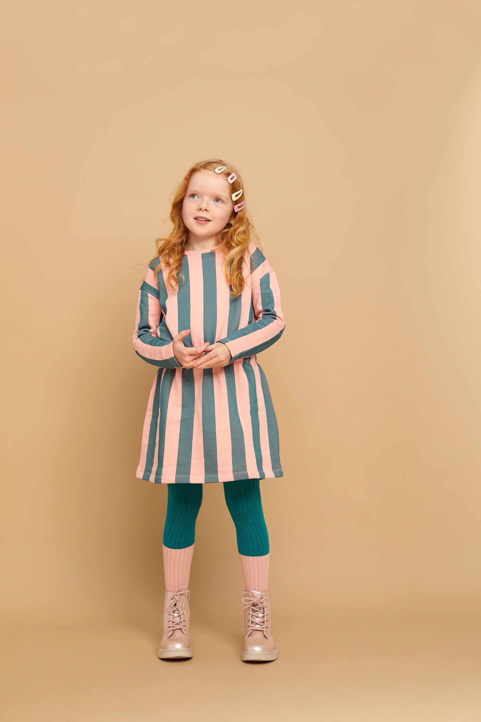 Dress Block Stripe Peach Parfait