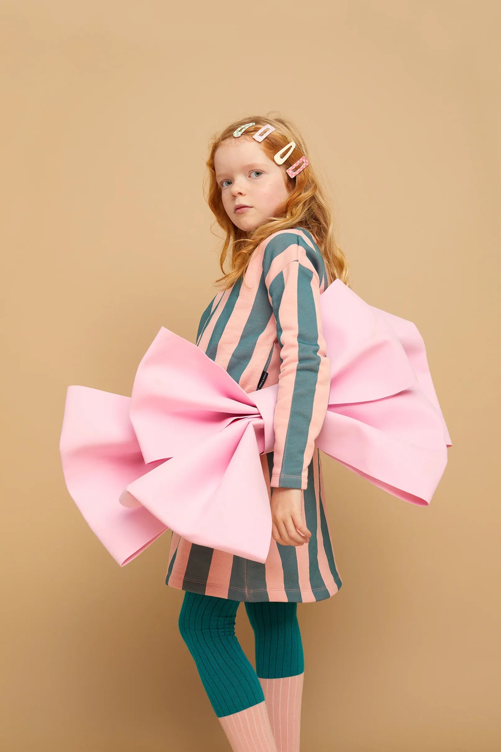 Dress Block Stripe Peach Parfait - Sproet & Sprout