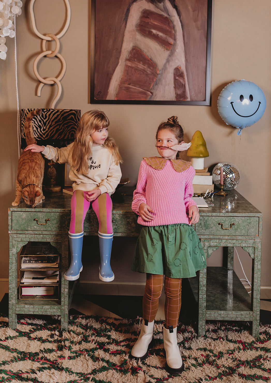 Denim Skirt Green Evergreen