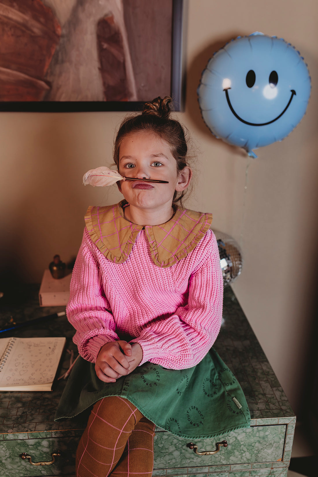 Sweater Cable Purple Pink