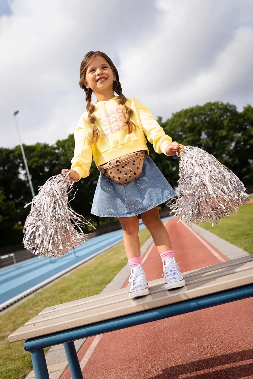 Boxy Hooded Girls Sweatshirt Pastel Yellow - Sproet & Sprout