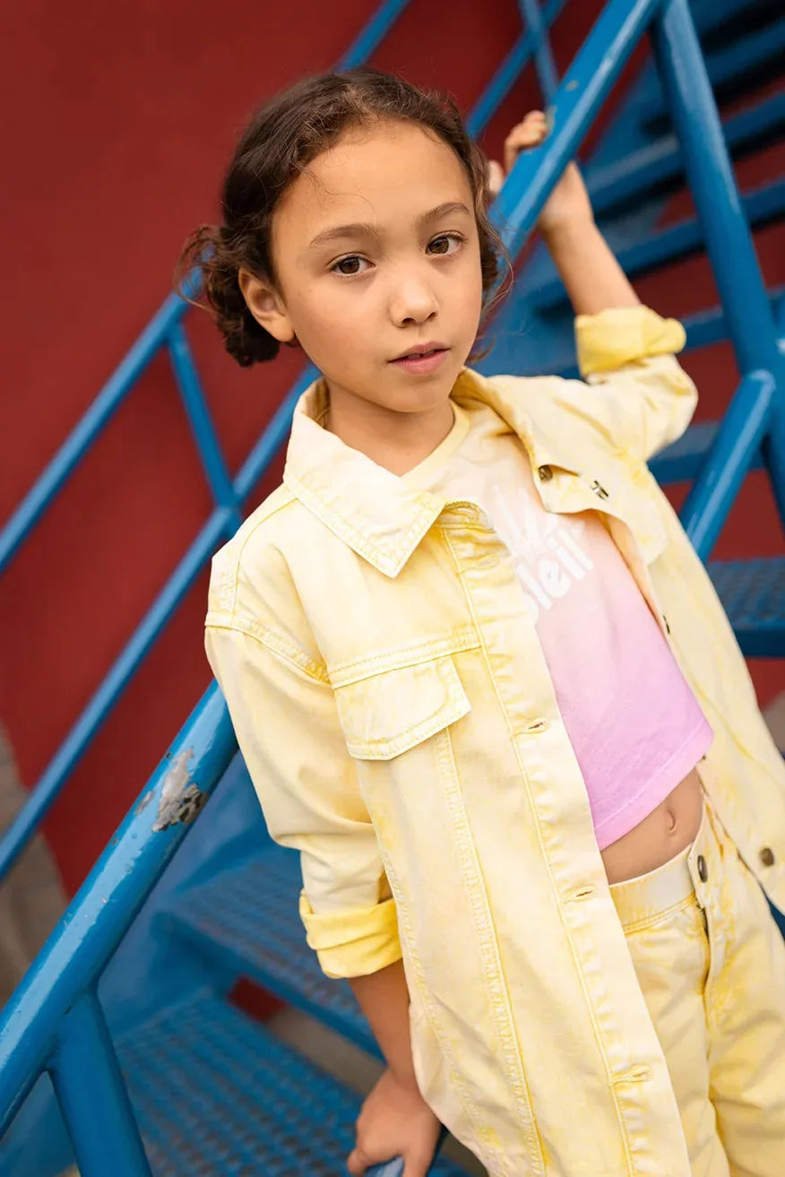Denim Jacket Pastel Yellow - Sproet & Sprout