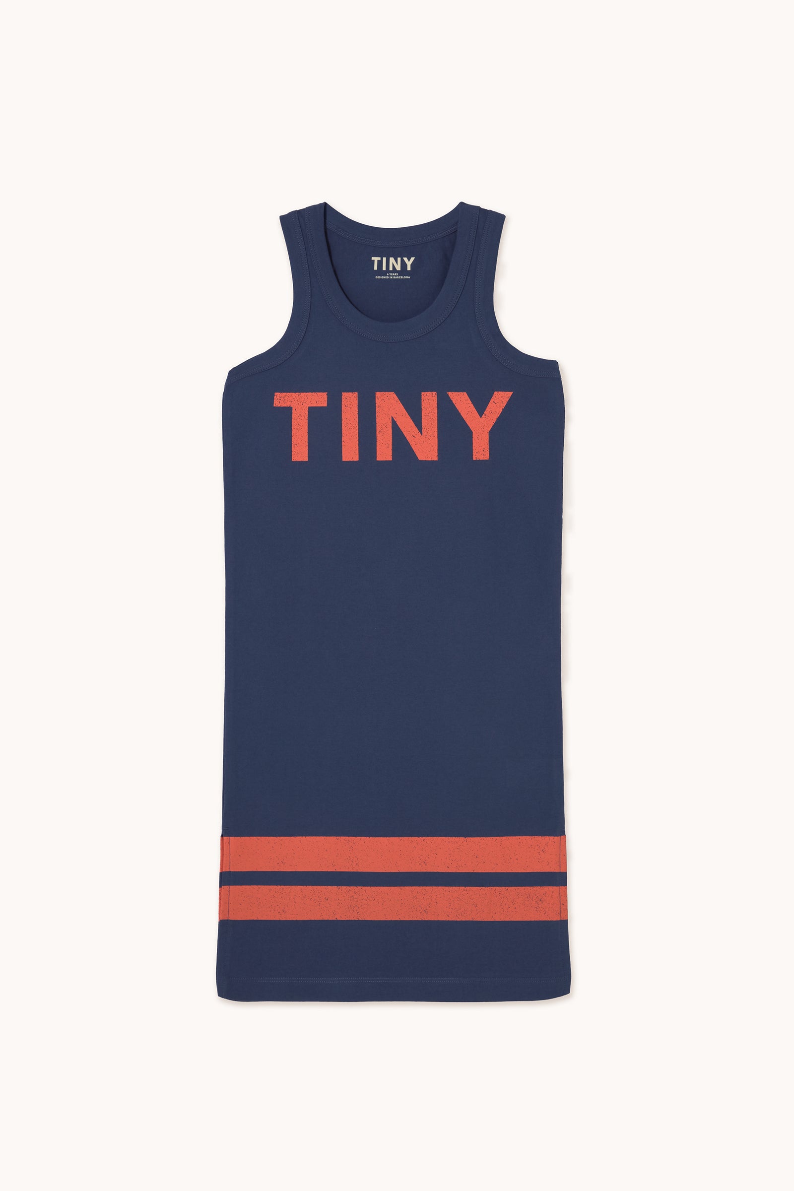 Stripes Sleeveless Dress Light Navy
